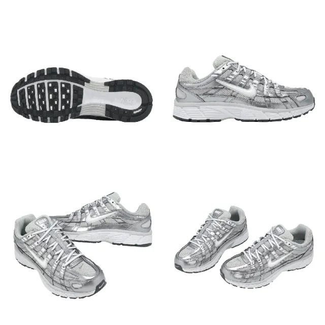 【NIKE 耐吉】休閒鞋 Wmns P-6000 女鞋 灰 白 復古 緩震 運動鞋  IO3496-001