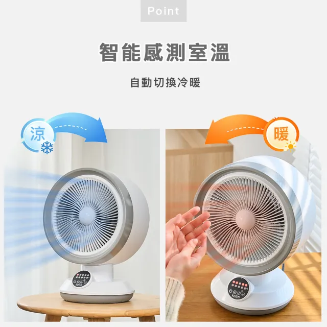 【Kolin 歌林】10吋智能冷暖循環扇KFC-MN10H3(電暖器/暖風機/電風扇/電扇)