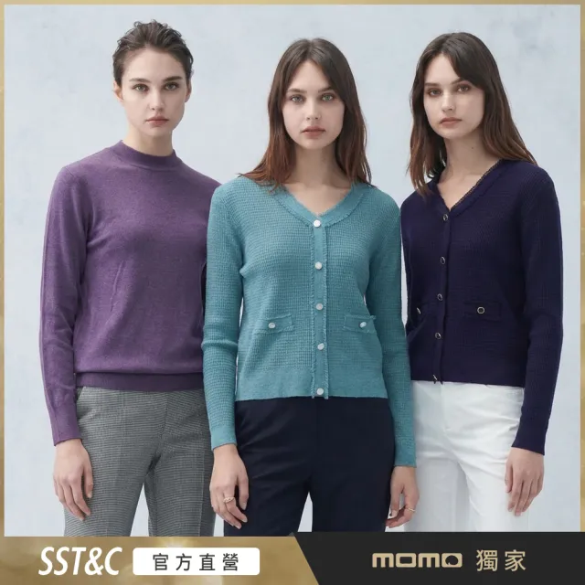 【SST&C】最後出清_女裝 V領/半高領長袖針織衫-多款任選(限時4折)