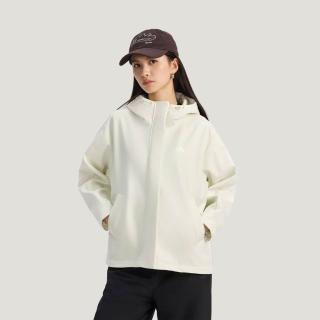 【adidas 愛迪達】外套 女 運動連帽外套 FAV SHL JKT 1 米白 KS2783