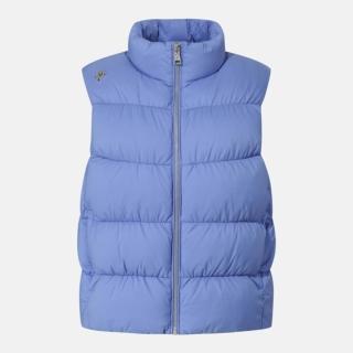 【DESCENTE】羽絨背心 女 保暖 WOMENS DUCK DOWN VEST 藍 SQ422SDVO1-BLU0