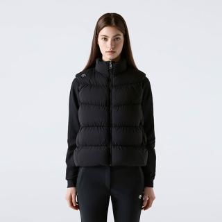 【DESCENTE】羽絨背心 女 保暖 WOMENS DUCK DOWN VEST 黑 SQ422SDVO1-BLK0