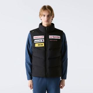 【DESCENTE】羽絨背心 男 保暖 (SWISS SKI) MIDDLE DOWN VEST 黑 SQ421SDVO1-BLK0