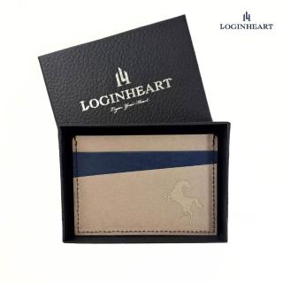 【LOGINHEART】免取卡正面感應卡夾 一馬當先・灰藍 卡夾 卡套 各類卡片 直接感應不受其他