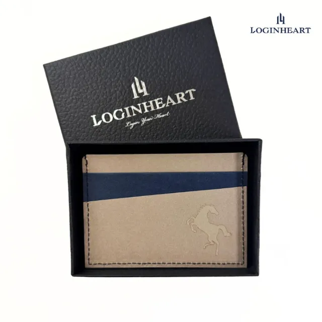 【LOGINHEART】雙11 免取卡正面感應卡夾 一馬當先・灰藍 卡夾 卡套  各類卡片 直接感應不受其他 