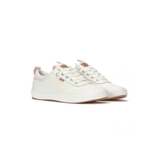 【Keds】皮革免綁帶休閒小白鞋 CENTER III SLIP ON LEATHER WH68740