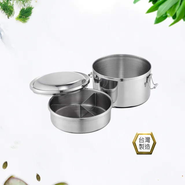 【PERFECT 理想】極緻316雙層圓形便當盒-16cm(台灣製造)