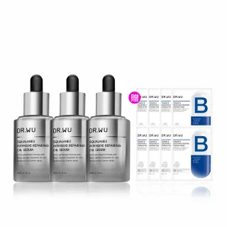 【DR.WU 達爾膚】角鯊潤澤修復精華油30ML(3入組)
