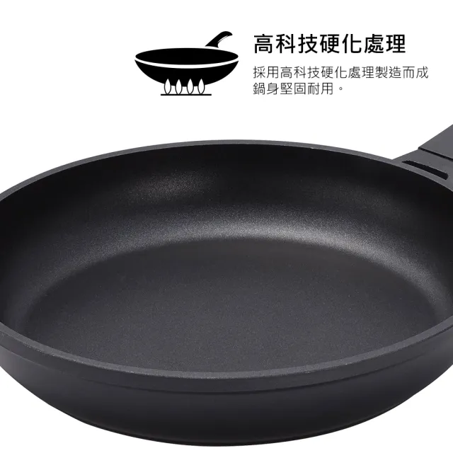 【PERFECT 理想】日式黑金鋼平煎鍋-20cm單把無蓋(台灣製造)