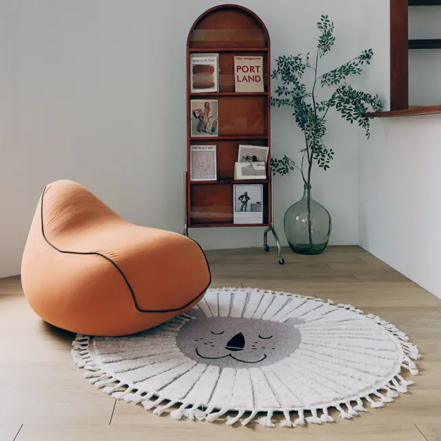 【Libby Home Decor】土耳其地毯－Libby Home Decor｜Bilbao Kids系列－午睡的獅子王(圓形)