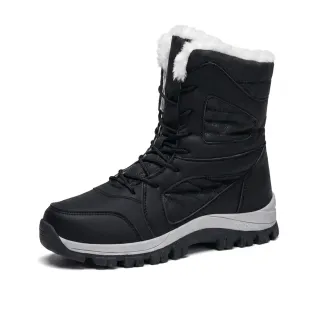 【nono house】an.an 防寒保暖防潑水中筒雪靴 男女款 情侶款(黑)