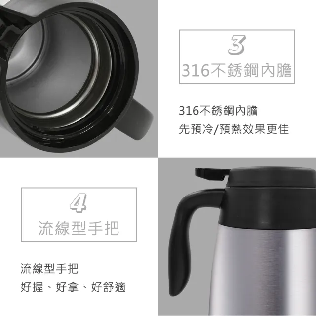 【PERFECT 理想】極緻316不鏽鋼真空保溫壺-1.6L(台灣製造)