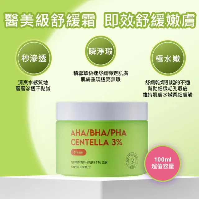 【ShinCos.Lab】韓國積雪草3%舒緩霜 100ml*2入(輕盈不黏膩 即效舒緩保濕)