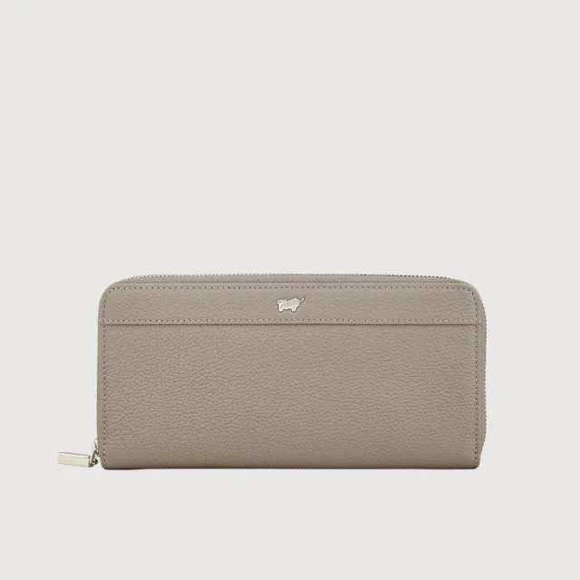 【BRAUN BUFFEL 德國小金牛】蓋蓓 13卡拉鍊長夾-黑色/麥色/杏色(BF874-602-BK/BRA/HM) 錢包送禮推薦