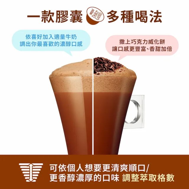 【NESCAFE Dolce Gusto】巧克力歐蕾膠囊16顆X3盒(適用雀巢多趣酷思咖啡機)