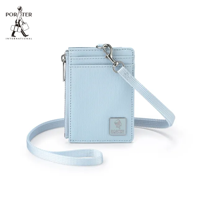 【PORTER INTERNATIONAL】復古品味MORI證件套(輕霧藍)