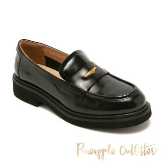 【Pineapple Outfitter】古典英倫風真皮樂福鞋ELKAN(黑色)