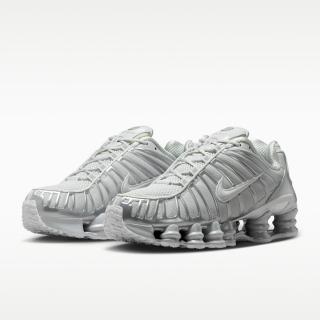 【NIKE 耐吉】運動鞋 休閒鞋 女鞋 W NIKE SHOX TL 緩震 透氣 銀 灰(IB1087002)