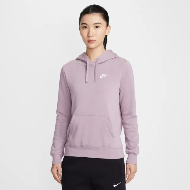 【NIKE 耐吉】連帽上衣 女 AS W NSW CLUB FLC STD PO HDY 運動 休閒 紫色 (DQ5794226)