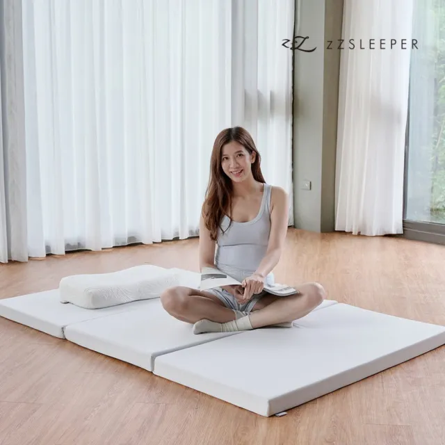 【zZSLEEPER】忘憂折折墊 三折床墊（標準單人）折疊床墊 學生床墊 宿舍床墊 租屋床墊 露營