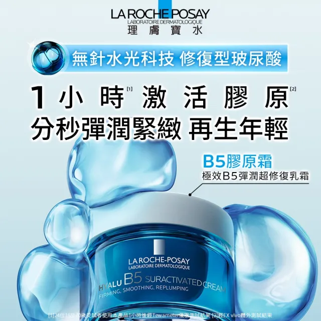 【理膚寶水】無針水光超值組★極效B5彈潤超修復乳霜 50ml+極效B5彈潤超修復乳霜 補充瓶 50ml