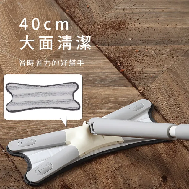 【德昌】馬上淨一秒瞬擰免碰水X型平板拖把-乾濕兩用X型拖布-12片(需搭配馬上淨一秒瞬擰免碰水X型平板拖把)