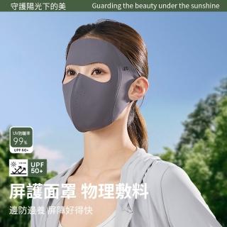 【Chewy】夏季輕薄透氣全臉防曬面罩 冰絲涼感口罩 防紫外線臉罩 網孔透氣騎行面罩 遮陽臉基尼(舒適 高彈)