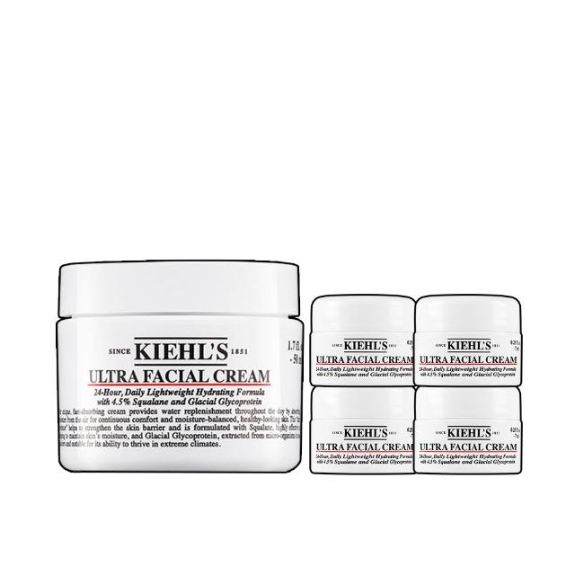 【契爾氏】官方直營 冰河醣蛋白舒敏修護保濕霜 50ml組(Kiehl’s/新配方升級)