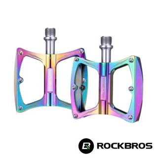 【ROCKBROS】洛克兄弟 自行車鋁合金炫彩輕量踏板(單車/腳踏板/腳踏/單車踏板/單車改裝/LX-K340)