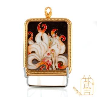 【Woogie武吉珠寶】精品寶石畫唐卡(九尾58x47mm)