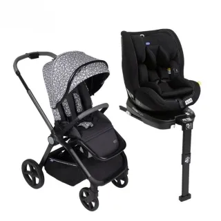 【Chicco 官方直營】Mysa時尚手推車限定版+Seat3Fit Isofix安全汽座 0-7歲 i-size(網路限定組合)