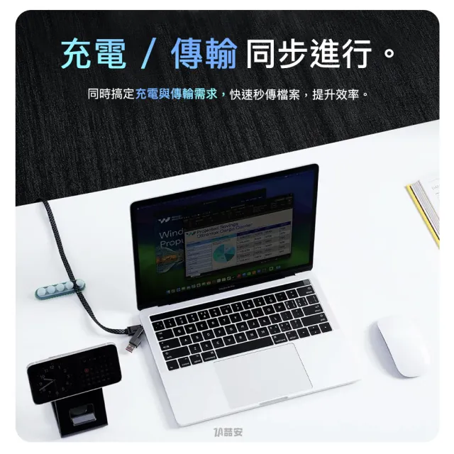 【ZA 喆安】(2入組)USB2.0 四合一 Type-C to Type-C編織充電線1.5m 適用蘋果iPhone 18/17/16/MacBook快充線
