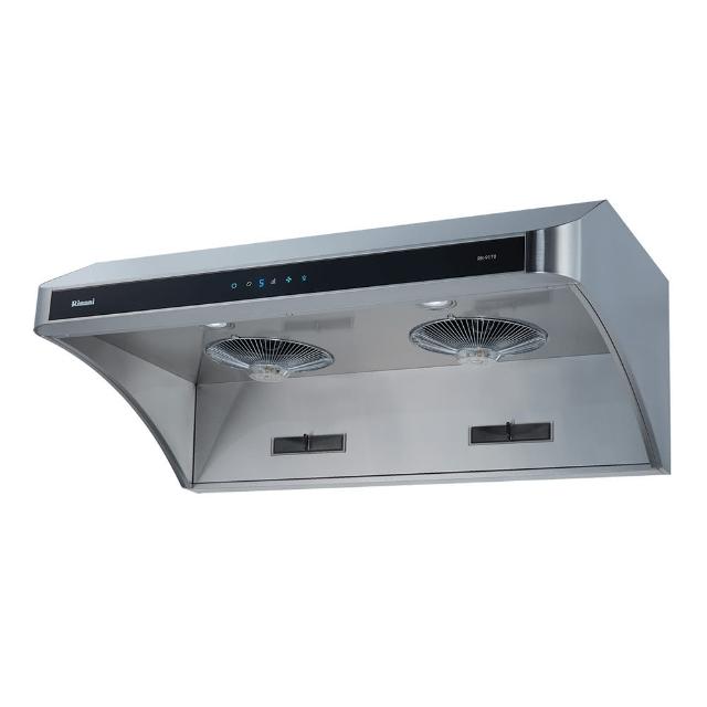 Rinnai 林內 RH-8178 斜背式抽油煙機,採用臺灣製造不鏽鋼材質,尺寸793x330x560mm,電子式按鍵開關,5段風量調整,適用110V/60Hz電壓。提供標準安裝與1年保固,BSMI許可字號R41095,高效排煙守護廚房清潔,是理想的家用廚房家電選擇。 Rinnai林內牌 RH-8178