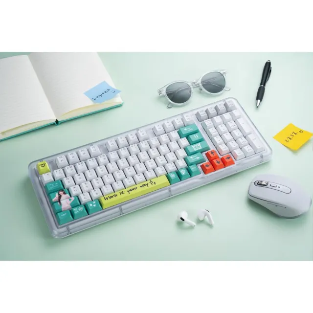 【Logitech 羅技】ALTO KEYS K98M機械式無線鍵盤 + M750L 大手版多工靜音無線滑鼠