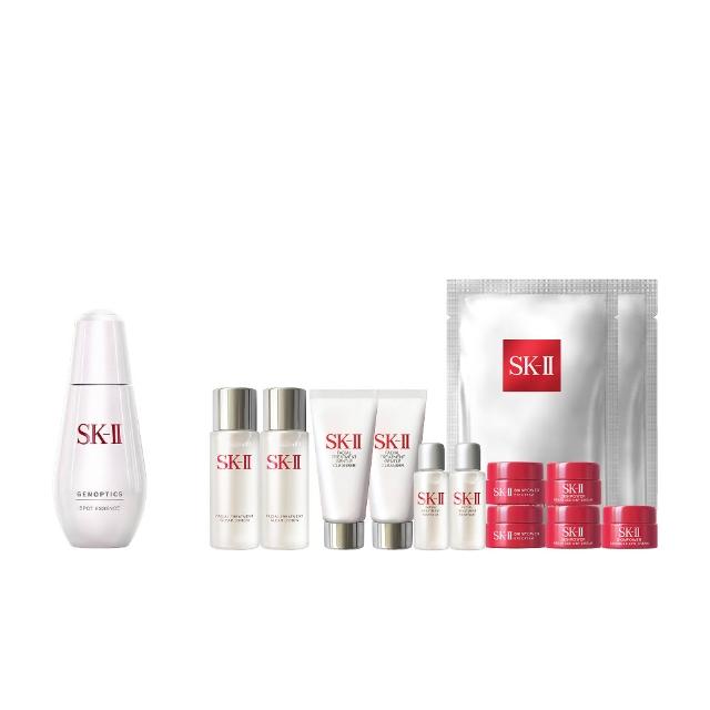 SK-II 超肌因阻黑淨斑精華，專為改善肌膚暗沉與黑色素問題設計。富含品牌標誌性的PITERA™成分，深入修護肌底，有效阻黑淨斑，提升膚色均勻度與透亮度。適合所有膚質，特別是膚色不均、曬斑或暗沉肌膚使用，讓肌膚煥發健康光采。
