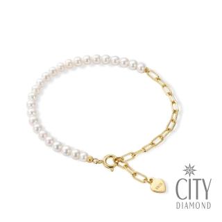 【City Diamond 引雅】天然 米粒珍珠 3.5mm 手鍊(珠潤月詠系列)