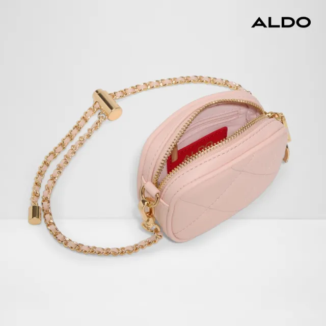 【ALDO】LUNOR-優雅菱格迷你斜背包(粉色)