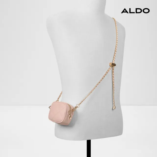 【ALDO】LUNOR-優雅菱格迷你斜背包(粉色)