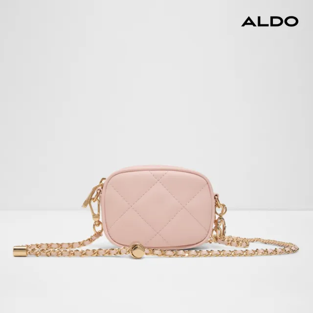 【ALDO】LUNOR-優雅菱格迷你斜背包(粉色)