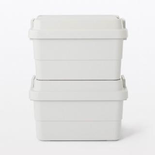 【MUJI 無印良品】耐壓收納箱/大 約50L(2入組)