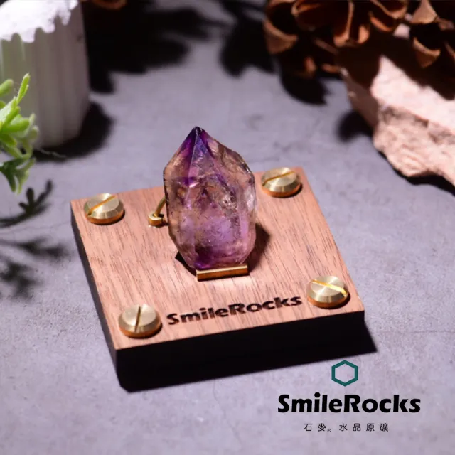 【SmileRocks 石麥】石麥水晶原礦 三輪骨幹晶原礦 SmilePAD 6X6cm  稀有收藏 No.62544260102