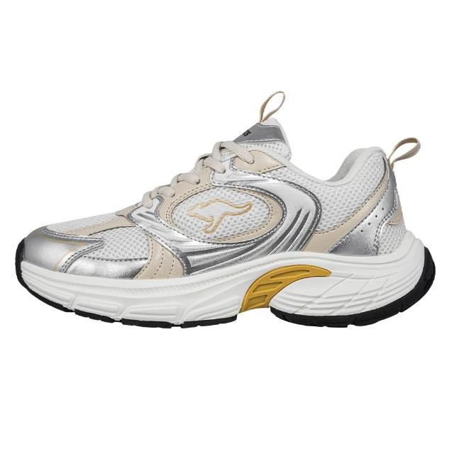 【KangaROOS】休閒鞋 女鞋 運動鞋 RUNSKY 白/銀/金 KW51859
