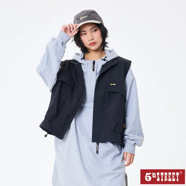 【5th STREET】女裝 背心 背心外套 黑色(550036)