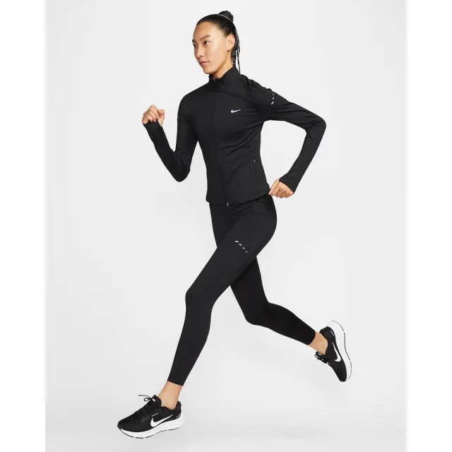 【NIKE 耐吉】長袖上衣 女 AS W NK SWIFT DF FZ MDLYR 運動 休閒 Dri-FIT 貼身 黑 (IB1999010)