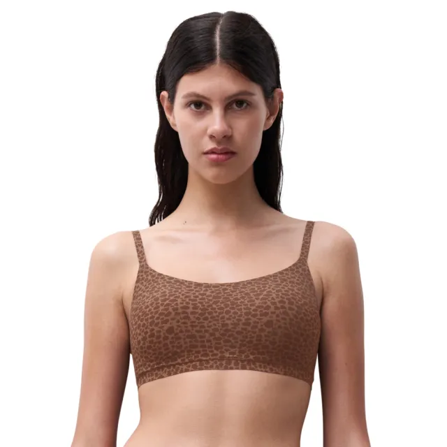 【Chantelle 仙黛爾】Soft Stretch.無痕 A-G罩杯 涼感 無鋼圈 輕運動女內衣 豹紋.11D20_C60(超透氣觸感)