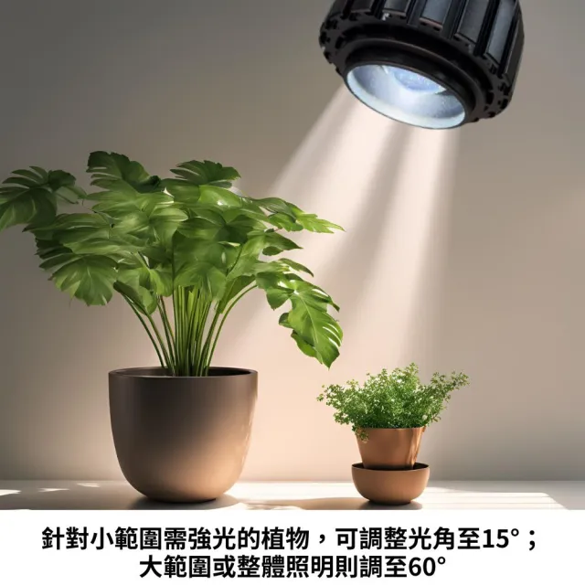【JIUNPEY 君沛】嚴選植物燈 PAR30 LED20W 高光效植物聚光燈 黑色-調焦款 S91光譜(植物生長燈 植物燈)