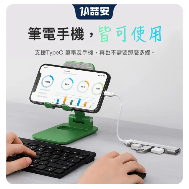 【ZA 喆安】4合1 Type-C/A HUB轉接集線器 支援USB-C/A to USB-A 3.2 Gen1資料傳輸 適用筆電/PC桌機