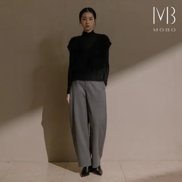 【MO-BO】精緻Q彈仿貂絨毛毛口袋背心
