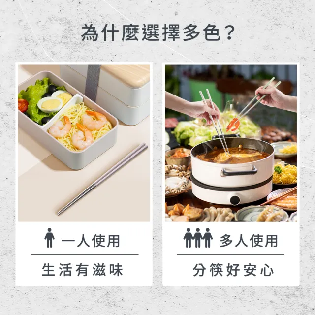【mo select】買一送一-享筷台灣製316不鏽鋼防滑六角筷-5雙x2組(筷子/匙筷/抗菌/餐具/抗菌餐具/316不鏽鋼)