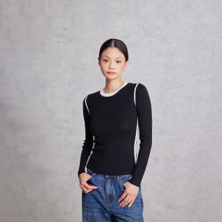 【giordano ladies】25FW 修身撞色針織衫(02355505)